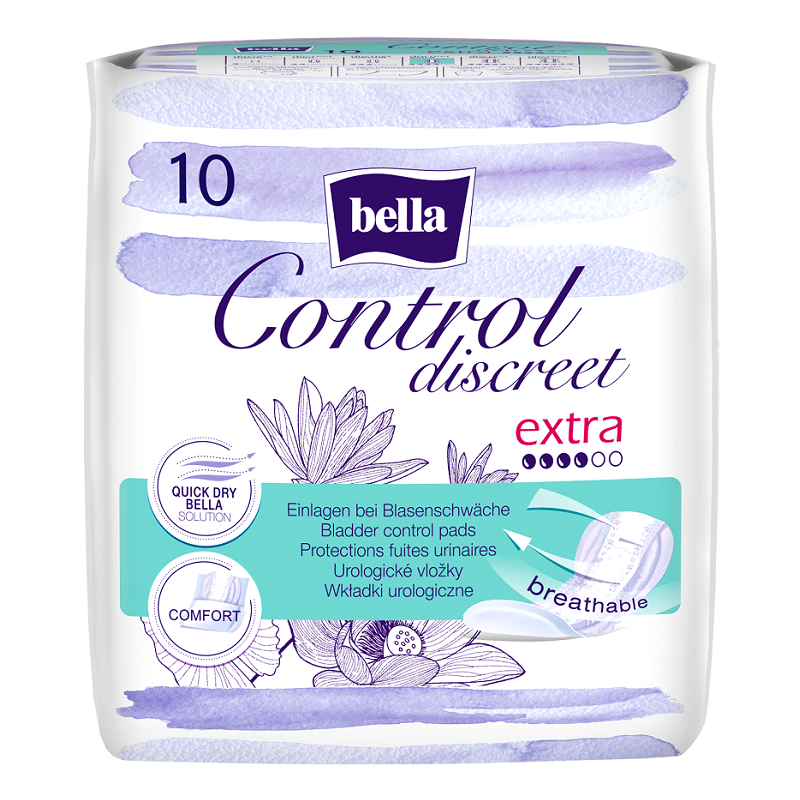 Absorbante, Control Discreet Extra, 10 buc, Bella